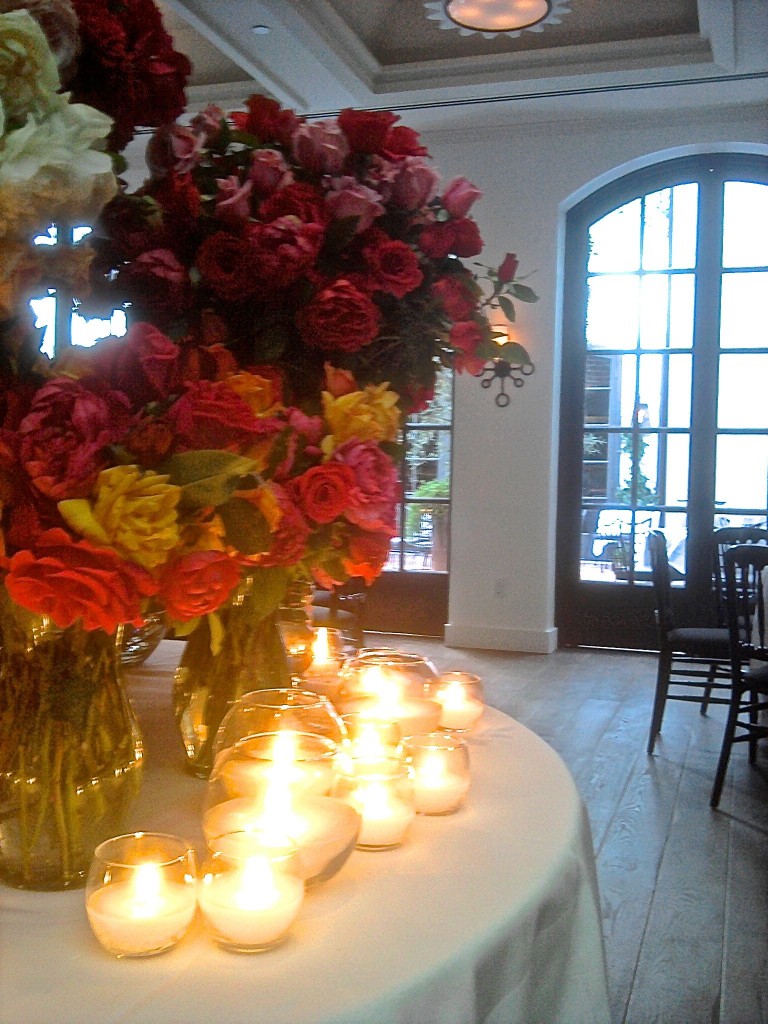 Designing with Flowers and Candles at Spagos