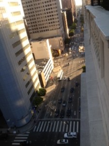 Roof Top of the Jonathan Club looking downtown Figueroa Street