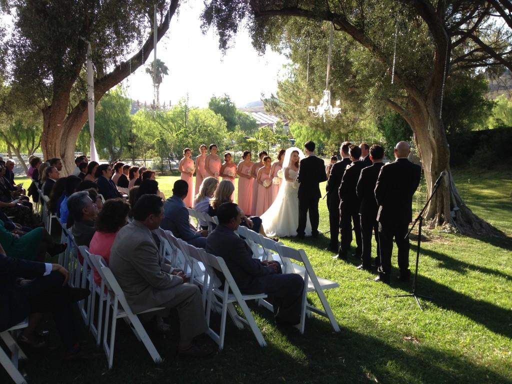 Wedding Ceremony @ The Oak Grove @ Hummingbird's Nest Ranch